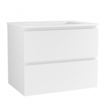 Caisson de meuble Harmonie 70cm 2 tiroirs Blanc mat (sans vasque) - OZE Réf. CAIS-HAR700BM
