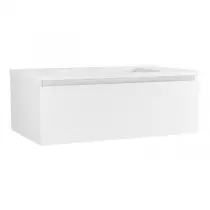 Caisson de meuble Harmonie 80cm 1 tiroir Blanc mat vasque en option - OZE Réf. CAIS-HAR800BM-1T