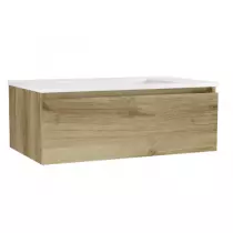 Caisson de meuble Harmonie 80cm 1 tiroir Chêne doré vasque en option - OZE Réf. CAIS-HAR800CD-1T