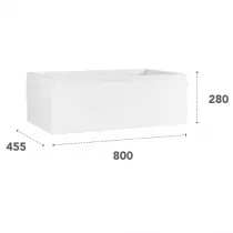 Caisson de meuble Harmonie 80cm 1 tiroir Chêne doré vasque en option - OZE Réf. CAIS-HAR800CD-1T