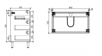 Caisson de meuble Harmonie 80cm 3 tiroirs Argile (sans vasque) - OZE Réf. CAIS-HAR800AR-3T