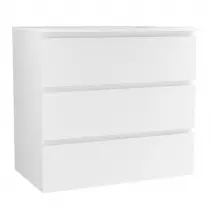 Caisson de meuble Harmonie 80cm 3 tiroirs Blanc mat vasque en option - OZE Réf. CAIS-HAR800BM-3T
