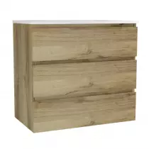 Caisson de meuble Harmonie 80cm 3 tiroirs Chêne doré vasque en option - OZE Réf. CAIS-HAR800CD-3T