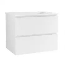 Caisson de meuble Harmonie 80cm prof. 35 2 tiroirs Blanc mat vasque en option - OZE Réf. CAIS-HAR800BM-35
