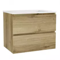 Caisson de meuble Harmonie 80cm prof. 35 2 tiroirs Chêne doré vasque en option - OZE Réf. CAIS-HAR800CD-35