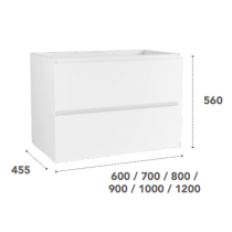 Caisson de meuble Harmonie 90cm 2 tiroirs Argile vasque en option - OZE Réf. CAIS-HAR900AR