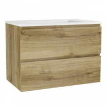 Caisson de meuble Harmonie 90cm 2 tiroirs Chêne doré vasque en option - OZE Réf. CAIS-HAR900CD
