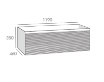 Caisson de meuble Héritage 120cm 1 tiroir Blanc mat (sans vasque) - O\'DESIGN Réf. CAIS-HER1200BM-CG