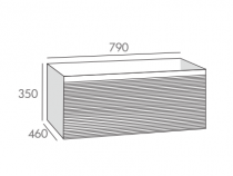 Caisson de meuble Héritage 80cm 1 tiroir Blanc mat (sans vasque) -  O\'DESIGN Réf. CAIS-HER800BM
