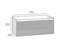 Caisson de meuble Héritage 80cm 1 tiroir Chêne (sans vasque) - O\'DESIGN Réf. CAIS-HER800CH