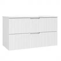 Caisson de meuble Hipster 100cm 2 tiroirs Blanc mat / Vasque en option - OZE Réf. CAIS-HIP1000BM