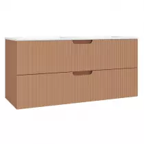 Caisson de meuble Hipster 120cm 2 tiroirs Terre cuite / Vasque (double) en option - OZE Réf. CAIS-HIP1200TC