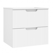 Caisson de meuble Hipster 60cm 2 tiroirs Blanc mat - OZE Réf. CAIS-HIP600BM