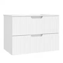 Caisson de meuble Hipster 80cm 2 tiroirs Blanc mat / Vasque en option - OZE Réf. CAIS-HIP800BM