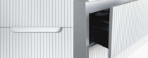 Caisson de meuble Hipster 80cm 2 tiroirs Blanc mat (sans vasque) - OZE Réf. CAIS-HIP800BM