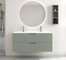 Caisson de meuble Hipster 80cm 2 tiroirs Blanc mat (sans vasque) - OZE Réf. CAIS-HIP800BM