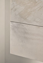 Caisson de meuble Honoré 140cm 2 tiroirs Amande microciment (sans vasque) - O\'DESIGN Réf. CAIS-HONO1400MAM