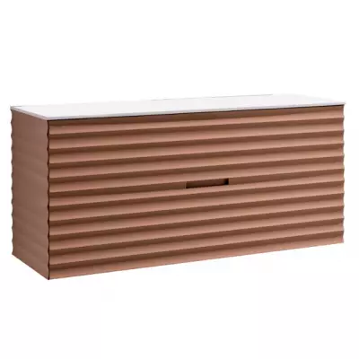 Caisson de meuble Horn 120cm 2 tiroirs Sienne pour simple vasque gauche (sans vasque) - O\'DESIGN R�f. CAIS-HORN1200SI-CG