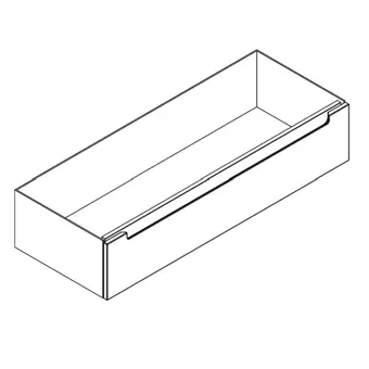 Caisson de rangement BENTO 120cm 1 tiroir / Poign�e Prise de main - Laque au choix - DECOTEC