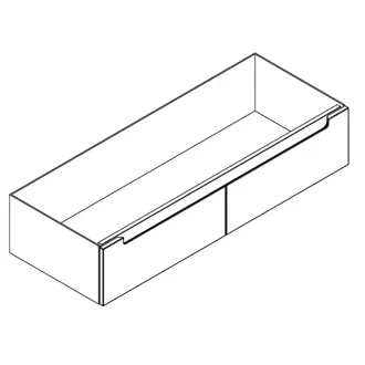 Caisson de rangement BENTO 120cm 2 tiroirs / Poign�e Prise de main - Laque au choix - DECOTEC R�f. 1795251