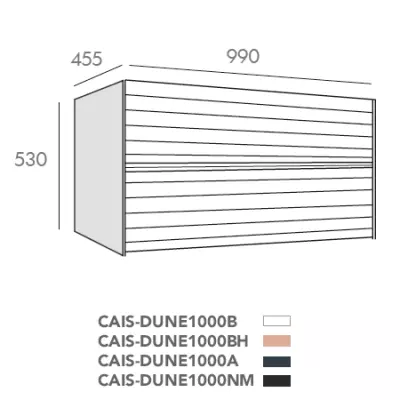 Caisson Dune 100cm 2 tiroirs Noir absolu - O\'DESIGN R�f. CAISDUNE1000NM