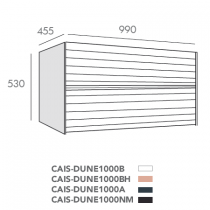 Caisson Dune 100cm 2 tiroirs Noir absolu - O\'DESIGN Réf. CAISDUNE1000NM