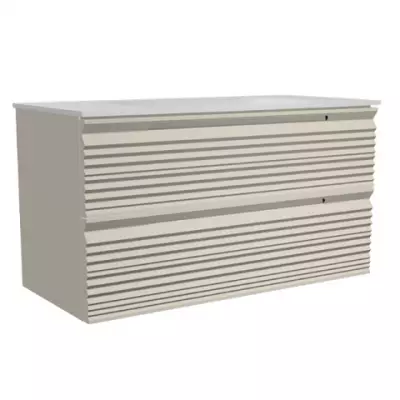 Caisson Dune 100cm 2 tiroirs Sable satin� - O\'DESIGN R�f. CAIS-DUNE1000S