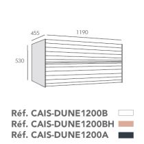 Caisson Dune 120cm 2 tiroirs pour double vasque - O\'DESIGN Réf. CAIS-DUNE1200A