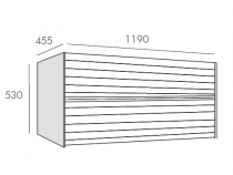 Caisson Dune 120cm 2 tiroirs pour double vasque Sable satiné (vasque en option)  - O\'DESIGN Réf. CAIS-DUNE1200S