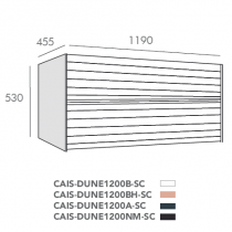 Caisson Dune 120cm 2 tiroirs pour simple cuve Noir absolu - O\'DESIGN Réf. CAISDUNE1200NMSC