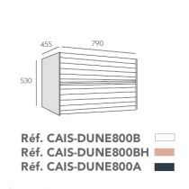 Caisson Dune 80cm 2 tiroirs Blanc Craie - O\'DESIGN Réf. CAIS-DUNE800A
