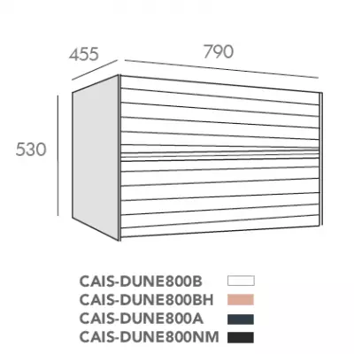 Caisson Dune 80cm 2 tiroirs Noir absolu - O\'DESIGN R�f. CAISDUNE800NM