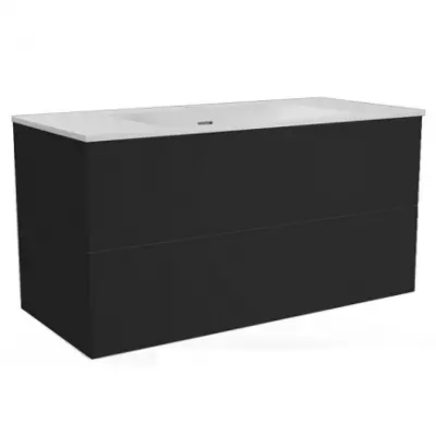 Caisson Fr�gate 100cm 2 tiroirs Noir mat sans poign�e - O\'DESIGN R�f. CAIS-FRE1000NM