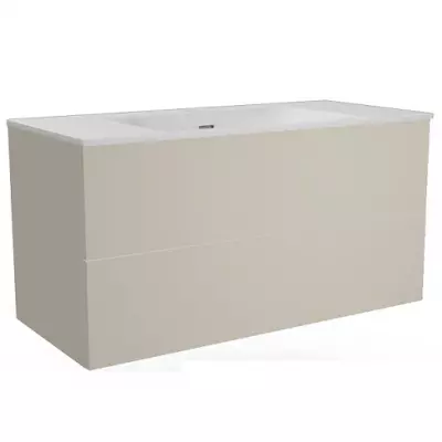 Caisson Fr�gate 100cm 2 tiroirs Sable satin� sans poign�e - O\'DESIGN R�f. CAIS-FRE1000S