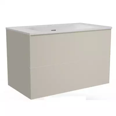 Caisson Fr�gate 80cm 2 tiroirs Sable satin� sans poign�e  - O\'DESIGN R�f. CAIS-FRE800S