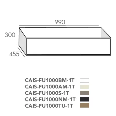 Caisson Fuji 100cm 1 tiroir Blanc craie - O\'DESIGN R�f. CAISFU1000BM1T