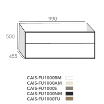 Caisson Fuji 100cm 2 tiroirs Amande - O\'DESIGN Réf. CAISFU1000AM