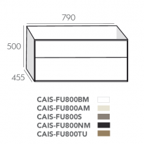 Caisson Fuji 80cm 2 tiroirs Amande - O\'DESIGN Réf. CAISFU800AM