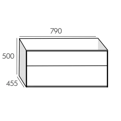 Caisson Fuji 80cm 2 tiroirs Ch�ne - O\'DESIGN R�f. CAIS-FU800CH