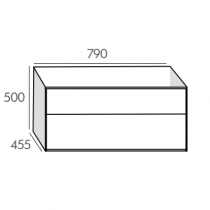 Caisson Fuji 80cm 2 tiroirs Chêne - O\'DESIGN Réf. CAIS-FU800CH