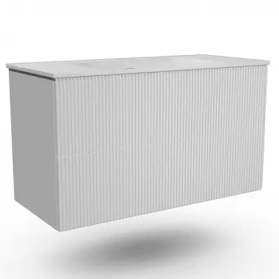 Caisson Gaban 100cm 2 tiroirs Blanc velours sans poign�e - O\'DESIGN R�f. CAIS-GAB1000BV