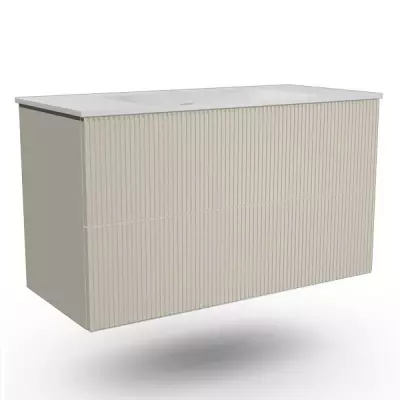 Caisson Gaban 100cm 2 tiroirs Sable velours sans poign�e - O\'DESIGN R�f. CAIS-GAB1000SV