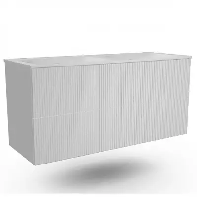 Caisson Gaban 120cm 4 tiroirs Blanc velours sans poign�e - O\'DESIGN R�f. CAIS-GAB1200BV