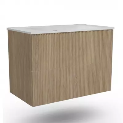 Caisson Gaban 80cm 2 tiroirs Ch�ne sans poign�e / sans vasque - O\'DESIGN R�f. CAIS-GAB800CN