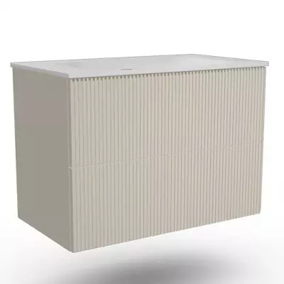 Caisson Gaban 80cm 2 tiroirs Sable velours sans poign�e - O\'DESIGN R�f. CAIS-GAB800SV