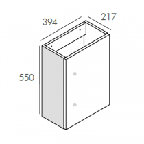 Caisson lave-mains Frégate 40cm 1 porte Blanc craie - O\'DESIGN Réf. CAIS-FRE400BM