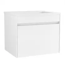 Caisson meuble Agate 60cm 2 tiroirs Blanc brillant / vasque en option - OZE Réf. CAIS-AGATE600B