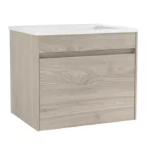 Caisson meuble Agate 60cm 2 tiroirs Chêne ambré / vasque en option - OZE Réf. CAIS-AGATE600CC