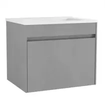 Caisson meuble Agate 60cm 2 tiroirs Gris pierre / vasque en option - OZE Réf. CAIS-AGATE600GP