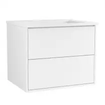 Caisson meuble Gamma 60cm 2 tiroirs Blanc mat / vasque en option - OZE Réf. CAIS-GAMMA600BM